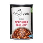 Mr Organic - Spicy Mixed Bean Soup 400g - Organic & Vegan - High Protein and Fibre - Non-GMO - No Artificial Preservatives, Colours or Flavours - Rich & Spicy Flavour