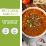 Mr Organic - Spicy Mixed Bean Soup 400g - Organic & Vegan - High Protein and Fibre - Non-GMO - No Artificial Preservatives, Colours or Flavours - Rich & Spicy Flavour