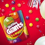 Skittles Giants Vegan Sweets, Fruit Flavoured Sharing Bag, Pouch 132g