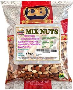 1kg Mixed Nuts: Raw & Unsalted Nut Snack