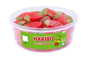 HARIBO Giant Strawberry Gummies - 75 Fruity Pieces