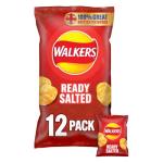 Walkers Ready Salted Crisps Multipack, 12 Bags