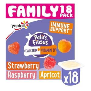 Petits Filous Strawberry, Raspberry & Apricot Yogurt Pots