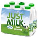 Just Milk Semi-Skimmed 1L Pack of 6