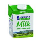 Lakeland Semi-Skimmed Milk 500ml - 12 Pack