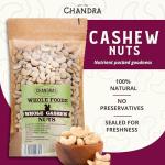 Chandra Whole Cashew Nuts 1KG - Low-GI Snack
