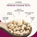 Chandra Whole Cashew Nuts 1KG - Low-GI Snack