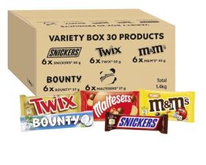 Mixed Chocolate Box: M&M's, Snickers, Twix & More