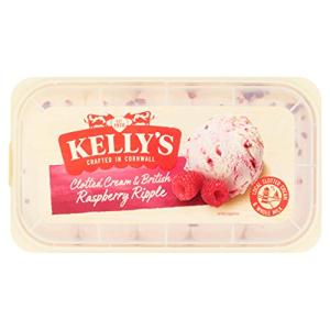 Kelly's Clotted Cream & Raspberry Ripple Ice Cream
