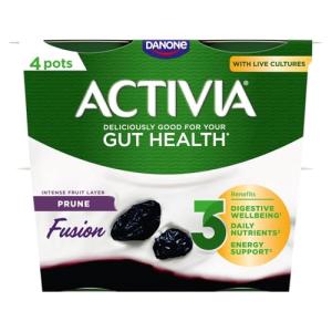 Activia Prune Yogurt Packs, 4 x 115g
