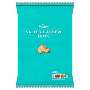 Morrisons Salted Cashew Nuts, 260g Pack