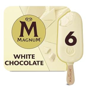 Magnum White Chocolate Ice Cream Sticks, 6 Pack