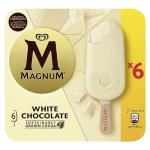 Magnum White Chocolate Ice Cream Sticks, 6 Pack