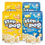 SOL 12pk x 85g Stop 'n' Pop Microwave Popcorn, Salted & Butter Flavoured Pop Corn Kernels, Perfect Tasty Snack for Family Movie Nights, Easy to Prepare, Ideal for Sharing Fun Moments at Home