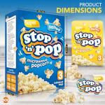 SOL 12pk x 85g Stop 'n' Pop Microwave Popcorn, Salted & Butter Flavoured Pop Corn Kernels, Perfect Tasty Snack for Family Movie Nights, Easy to Prepare, Ideal for Sharing Fun Moments at Home