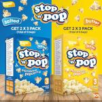 SOL 12pk x 85g Stop 'n' Pop Microwave Popcorn, Salted & Butter Flavoured Pop Corn Kernels, Perfect Tasty Snack for Family Movie Nights, Easy to Prepare, Ideal for Sharing Fun Moments at Home