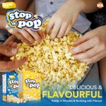 SOL 12pk x 85g Stop 'n' Pop Microwave Popcorn, Salted & Butter Flavoured Pop Corn Kernels, Perfect Tasty Snack for Family Movie Nights, Easy to Prepare, Ideal for Sharing Fun Moments at Home