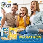 SOL 12pk x 85g Stop 'n' Pop Microwave Popcorn, Salted & Butter Flavoured Pop Corn Kernels, Perfect Tasty Snack for Family Movie Nights, Easy to Prepare, Ideal for Sharing Fun Moments at Home