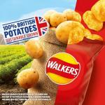 Giant Crisps Multipack Snack Box - Pack of 66 x 25g Assorted Classic Walkers Crisps Bulk Buy Multipack Crisps Potato Snacks with Handcrafted One Random Birthday card with envelop
