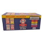 Seabrook Classic Variety Crisps Box | 20 Packs Total | Sea Salted | Cheese & Onion | Salt & Vinegar | Prawn Cocktail | 20 x 25g