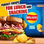 Giant Crisps Multipack Snack Box - Pack of 66 x 25g Assorted Classic Walkers Crisps Bulk Buy Multipack Crisps Potato Snacks with Handcrafted One Random Birthday card with envelop