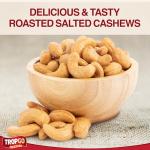 Tropgo Roasted Cashew Nuts 500g - Packed Fresh, Lightly Salted Cashews with Fibre, Protein and Minerals, Perfect for Snacking - Kosher Approved Cashews - Bulk Buy Nuts
