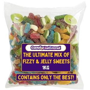 The Ultimate Pick & Mix Sweets 1kg Bag - Includes 20+ Fizzy, Sour & Jelly Sweets - Retro Candy Assortment - Perfect for Christmas, Easter, Halloween, Birthdays and More