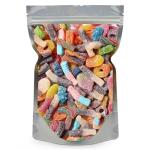 GRO VITS – Fizzy Pick & Mix Sweets Quality Jelly Sweets Classic Retro Candy Selection Assortment Fizzy Gummy Gift Bag for Gifting Children & Adults - 500g Pouch