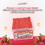 Sweetzone Strawberry Pencils, Retro Sweets Tub, Candy Sticks, 100 pcs, Halal Sweet, Sweets Bulk, Gummy American Candies, UK British Candy Enthusiasts