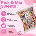 GRO VITS – Fizzy Pick & Mix Sweets Quality Jelly Sweets Classic Retro Candy Selection Assortment Fizzy Gummy Gift Bag for Gifting Children & Adults - 500g Pouch