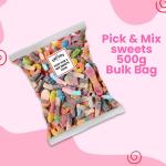GRO VITS – Fizzy Pick & Mix Sweets Quality Jelly Sweets Classic Retro Candy Selection Assortment Fizzy Gummy Gift Bag for Gifting Children & Adults - 500g Pouch