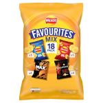 Walkers Favourites Mix Multipack Snacks Crisps 18 Pack