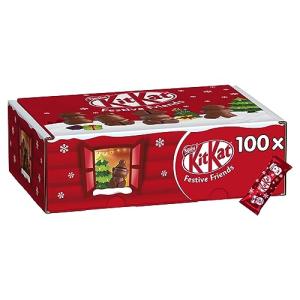 Nestle Kit Kat Christmas Friends 100 Assorted Milk Chocolate Christmas Figures Bulk Chocolate Box, 820 g