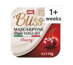 Muller Bliss Mascarpone Style Yogurt Cherry 4 x 110g (440g)