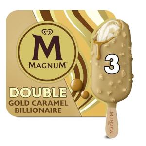 Magnum Double Gold Caramel Billionaire Ice Cream Sticks 3 x 85ml
