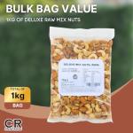 CR Snacking DELUXE MIXED NUTS UNSALTED (1kg) - Raw Cashews, Walnuts, Almonds, Peanuts Bulk Bag | Mixed Nuts Gift Selection | Raw Vegan Friendly Nut Snack 1kg | For Cooking, Baking