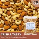 CR Snacking DELUXE MIXED NUTS UNSALTED (1kg) - Raw Cashews, Walnuts, Almonds, Peanuts Bulk Bag | Mixed Nuts Gift Selection | Raw Vegan Friendly Nut Snack 1kg | For Cooking, Baking