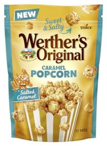 Werther's Original Salted Caramel Popcorn, Gourmet Popcorn With a Rich Caramel Twist, 140 g (Pack of 1)