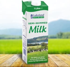 Lakeland Dairies Long Life Semi Skimmed Milk 12x1ltr