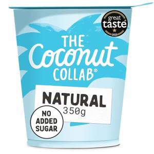 The Coconut Collab Natural Yoghurt, Thick & Creamy, No Added Sugar, Live Cultures, Vegan, Plant-Based, Dairy-Free 350g