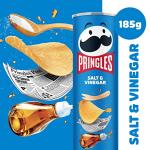 Pringles Salt & Vinegar Sharing Crisps 185g (Pack of 4)