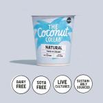 The Coconut Collab Natural Yoghurt, Thick & Creamy, No Added Sugar, Live Cultures, Vegan, Plant-Based, Dairy-Free 350g