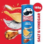 Pringles Salt & Vinegar Sharing Crisps 185g (Pack of 4)