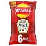Walkers Heinz Tomato Ketchup Multipack Crisps 6x25g