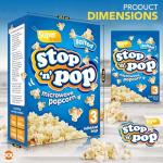SOL 12pk x 85g Stop 'n' Pop Microwave Popcorn, Salted Flavoured Pop Corn Kernels, Ready in Minutes Tasty Snack for Family Movie Nights, Easy to Prepare, Ideal for Sharing Fun Moments at Home