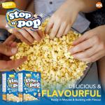 SOL 12pk x 85g Stop 'n' Pop Microwave Popcorn, Salted Flavoured Pop Corn Kernels, Ready in Minutes Tasty Snack for Family Movie Nights, Easy to Prepare, Ideal for Sharing Fun Moments at Home