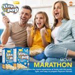 SOL 12pk x 85g Stop 'n' Pop Microwave Popcorn, Salted Flavoured Pop Corn Kernels, Ready in Minutes Tasty Snack for Family Movie Nights, Easy to Prepare, Ideal for Sharing Fun Moments at Home