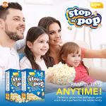 SOL 12pk x 85g Stop 'n' Pop Microwave Popcorn, Salted Flavoured Pop Corn Kernels, Ready in Minutes Tasty Snack for Family Movie Nights, Easy to Prepare, Ideal for Sharing Fun Moments at Home