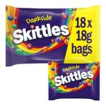 Skittles Darkside Fruity Sweets Party Pack, 18 Funsize Sweets Bags, Chocolate, Sweets Gift Box, Ideal for Gift, Snacks or Party Bags (324g)
