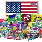 American Sweets Gift Box - Imported USA Candy Hamper - Includes 30 Assorted Treats, Mixed Flavours & Favourite Brands By Simway Sweets